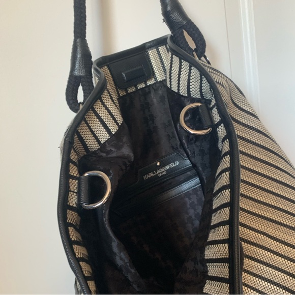 Karl Lagerfeld Large Striped Crossbody - Picture 9 of 16